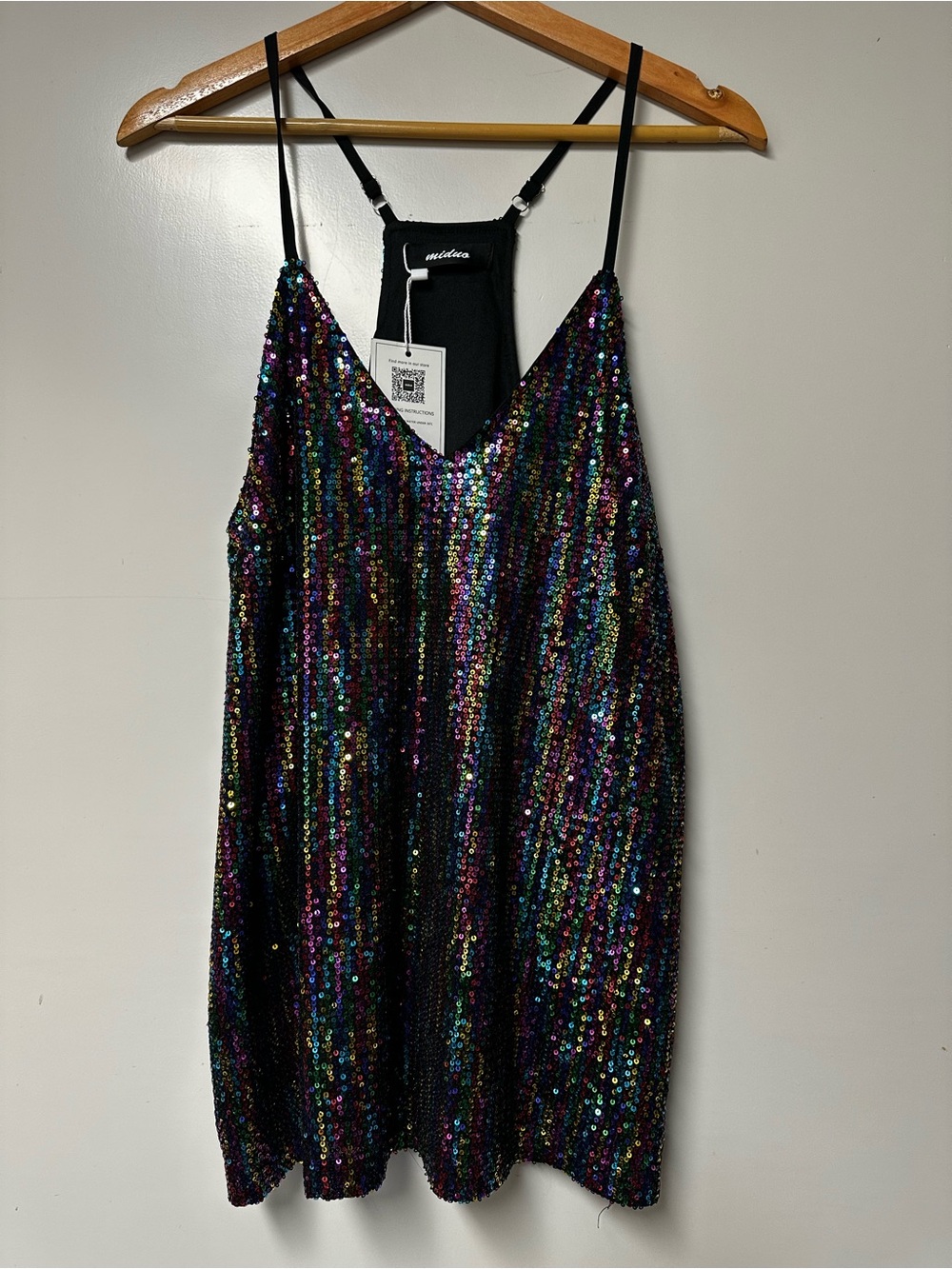 NWT Rainbow Sequin dressy tank top - LARGE